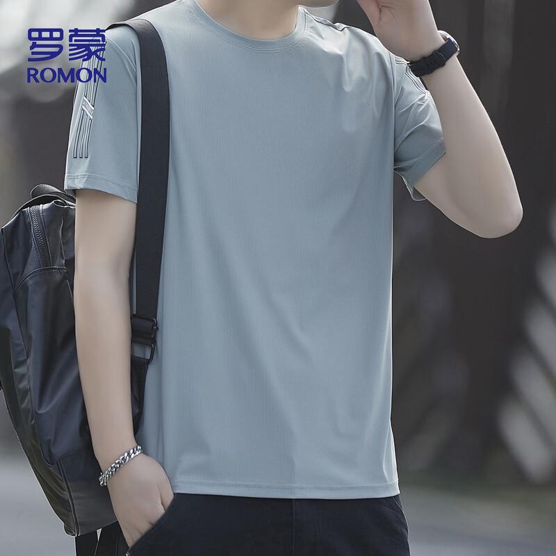 ROMON Men's Ice Silk Short Sleeve T-Shirt