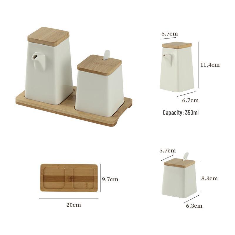 LIU Nordic Ceramic Kitchen Condiment Set 2-piece set