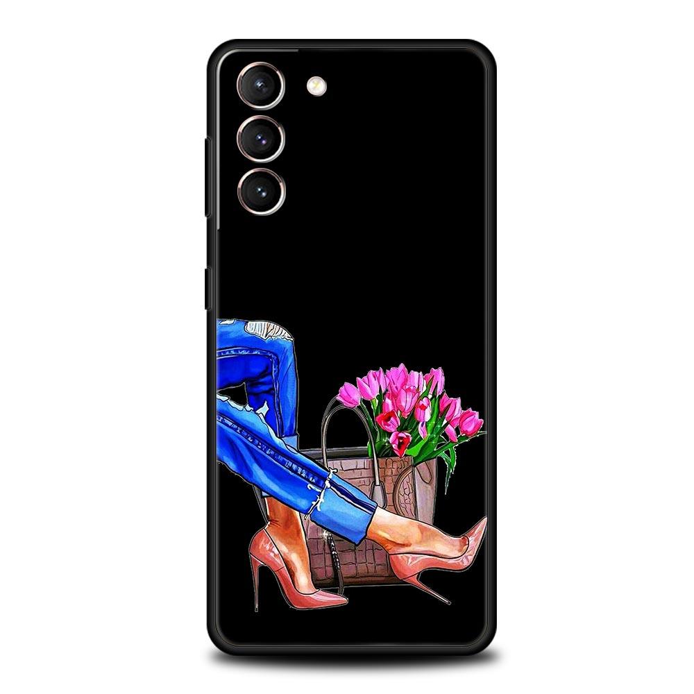 Girl Women Coffee Miss Phone Case For Samsung Galaxy S25 S24 S23 S22 S20 Ultra S21 FE 5G S10 Plus S10E Soft TPU Cover