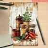 Vintage Metal Wall Art Herbs Spices Kitchen Decor Rustic Sign for Cafe