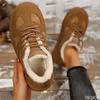 New Winter Round Toe Thick Soled Casual Warm Cotton Shoes with Anti Slip Design for Women's Vulcanized Shoes