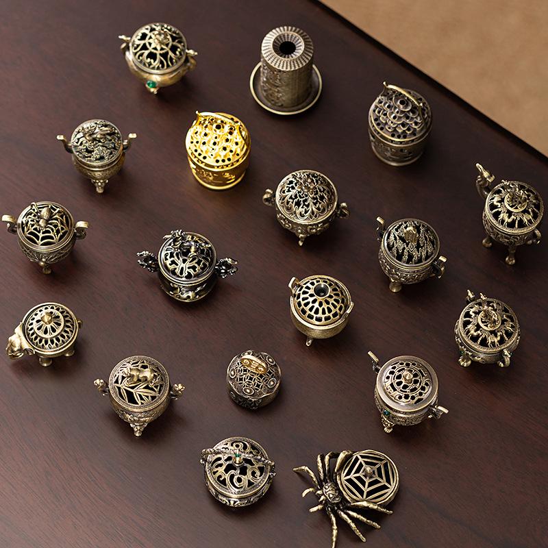 Creative Alloy Mini Indoor Incense Burner - Perfect for Homes, Hotels, and Small Decorative Spaces