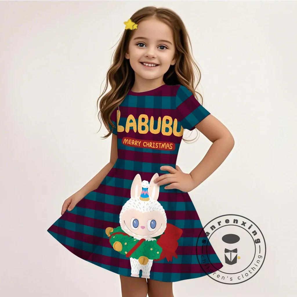 

Дешевое L-LABUBU-A 3D Мультяшное Платье Новое Детское Девочки Мода Лето Повседневное Бесплатный Подарок 100% Косплей 130