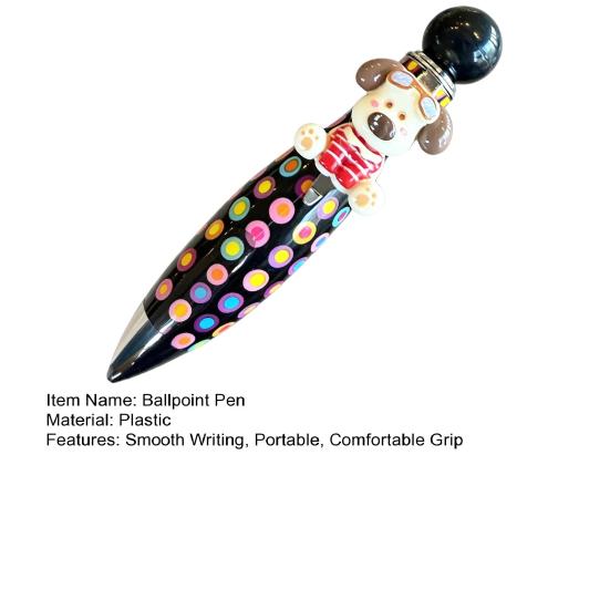 Cartoon Retractable Ballpoint Pen for Students Cute Dog Gel Pen