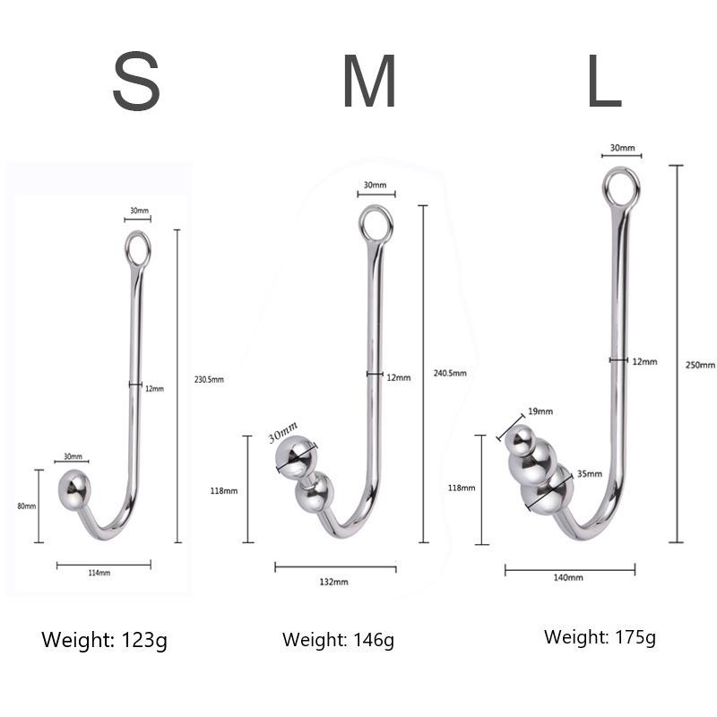 3 Size Silver Stainless Steel Metal Hooks Couples Games Toy