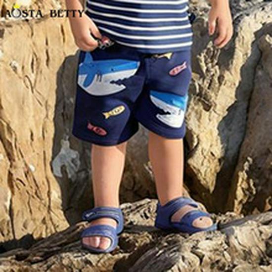 Summer Dinosaur Print Boys' Short Sleeve Set - European & American Style