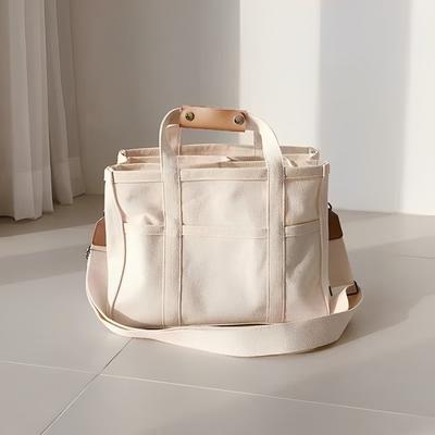 Mommy Bag Multifunctional Mother And Baby Shoulder Messenger Bag Portable Canvas Temu Sufficient