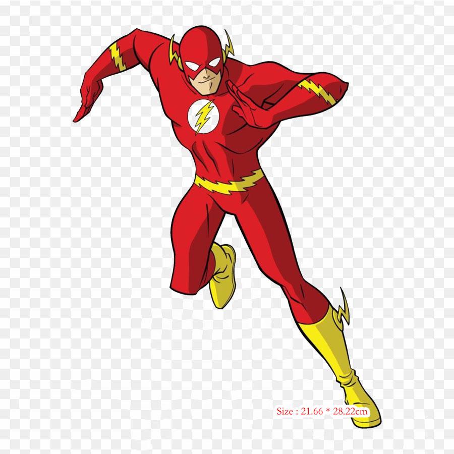 Flash Klistremerke The Flash Stryk på Varmeoverføringstrykk Vinylmerker Klistremerke for Klær DIY Applikasjoner Vaskbare Merker