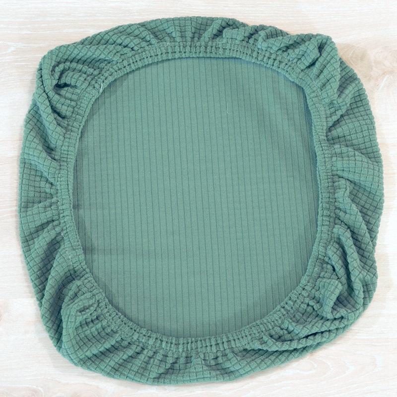 High Elastic Office Chair Covers Thicken Solid Color Computer Chair Cover Plaid Velvet Washable Armchair Cover