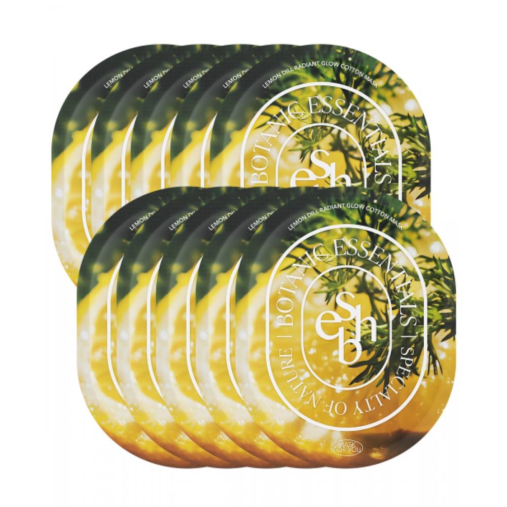 Essenherb Lemon Dill Radiant Glow Cotton Mask 5 Sheets 2ea NONE