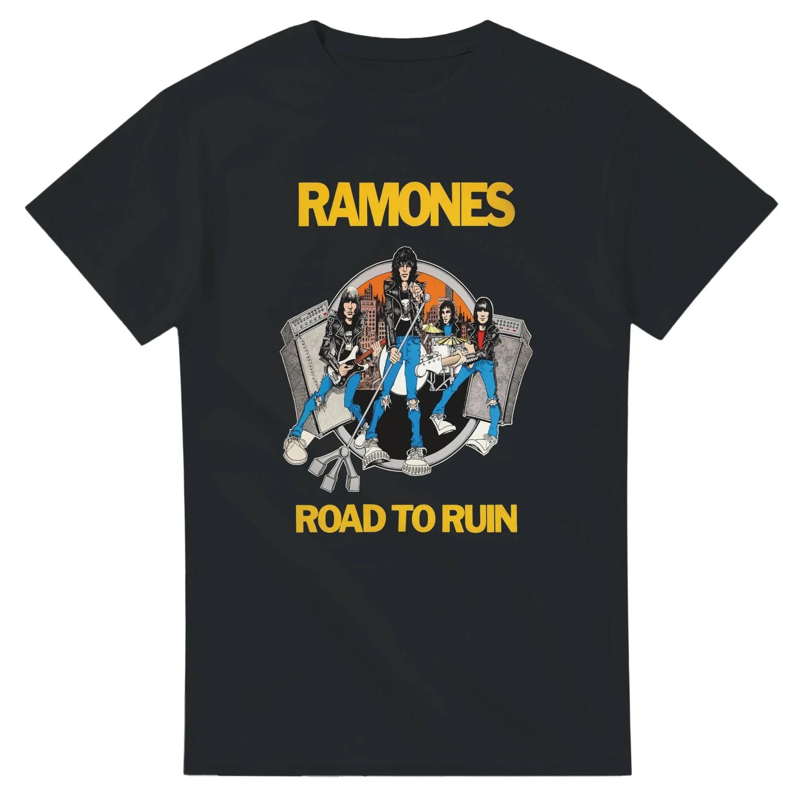 Ramones Unisex T-Shirt - Classic Fit Heavyweight Cotton Tee 2XL