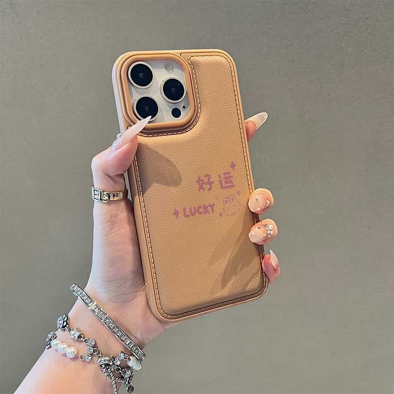 Good luck Tutu is suitable for Apple 17 mobile phone case iphone16pro15 leather pattern 14 air cushion 13/12 anti-drop.