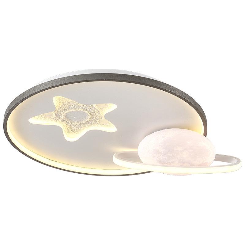 Modern Minimalist Nordic Ceiling Light - Full Spectrum Moon & Starry Sky Design for Master and Children's Bedrooms