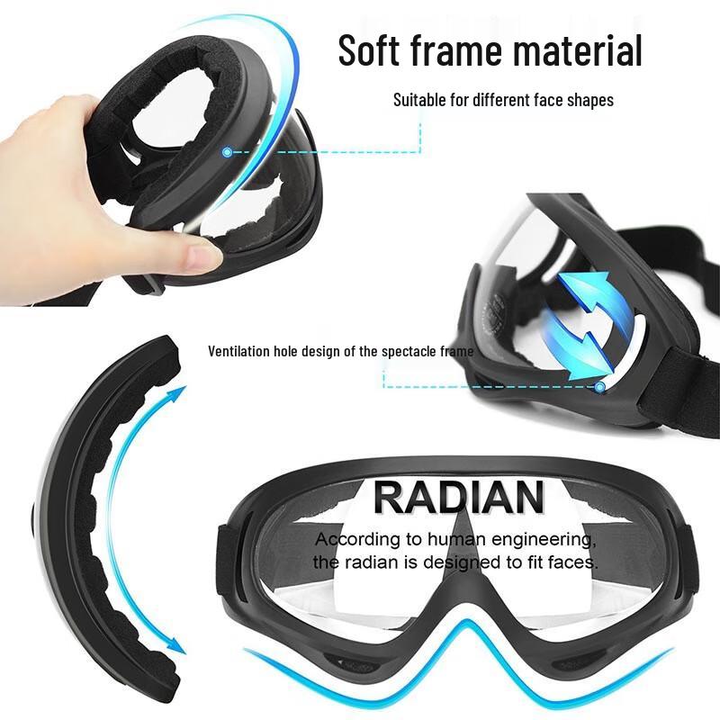 Unisex Wielosportowe Okulary Przeciwwiatrowe i Piaskoodporne