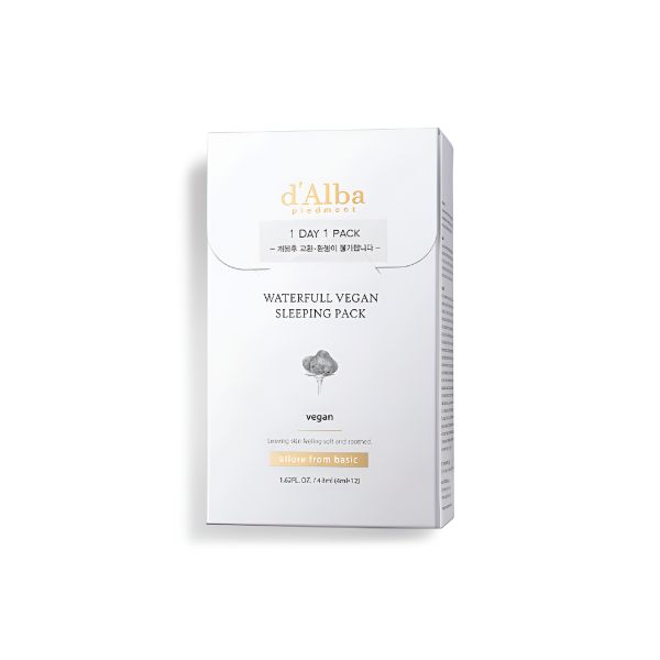 d Alba Waterfull Vegan Sleeping Pack Stick Overnight Hydrating Moisture Balm 20g
