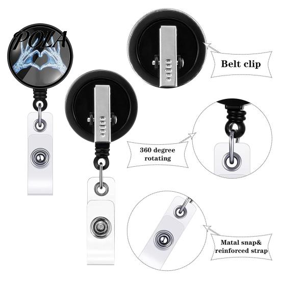 Nurse ID Holder Radiology Badge Reel, Retractable Skeleton with Clip, Chest Anatomy Reel Skull Bones Patterns Name Card for Doctor Cards