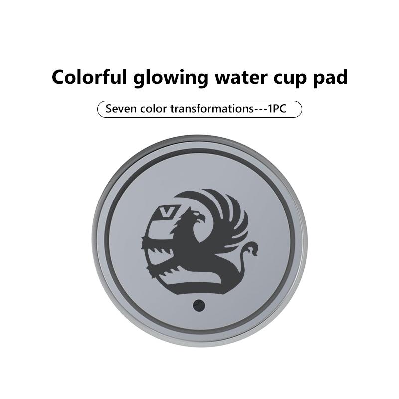 

Car Colorful Luminous LED Atmosphere Light Cup Coaster Holder For Vauxhall Vivaro Zafira Combo Movano VXR8 Insignia Mokka GSe