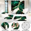 1/4pcs Luxury Emerald Green Marble Bathroom Set Waterproof Shower Curtain with Matching Non Slip Carpet and Toilet Lid Pad Modern Home Decoration Gift