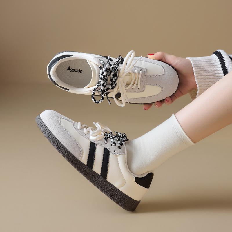 Augustus Dengde training shoes women's spring 2025 new flat-soled Forrest Gump white shoes retro sports and leisure board shoes