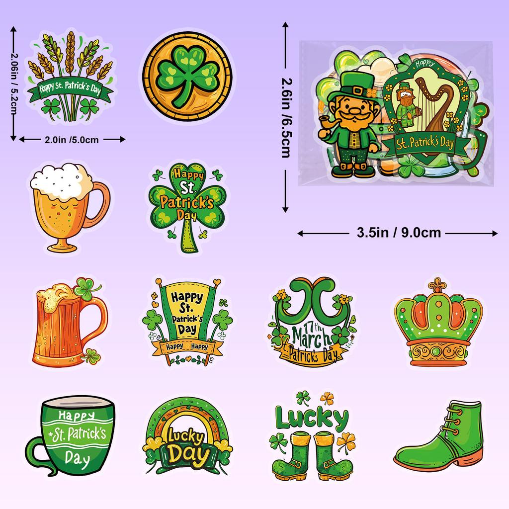 50 Ins Green Series Non-Repeating Transparent Decorative Stickers Diy Glass Creative Hand Account