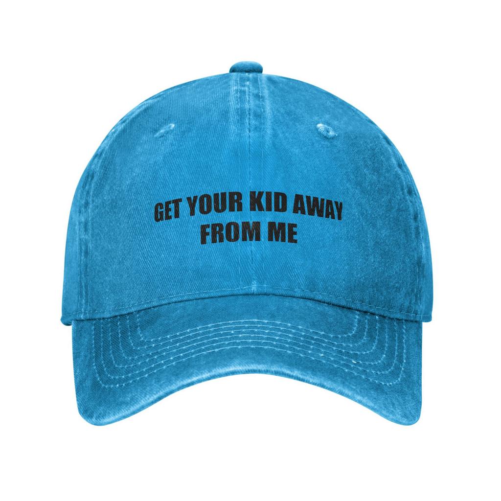 Get Your Kid Away From Me Washed Baseball Cap Funny y2k Cute Sun Hip Hop Hats Summer Men Adult Running Hippie Snapback
