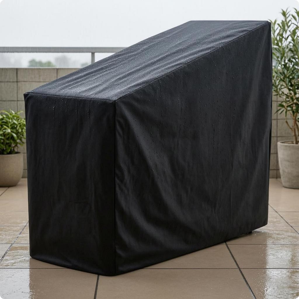 Shielded Particle Cover Black Exercise Gear Stitched Seams