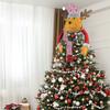Christmas Tree Topper Santa Claus Snowman Elk Hugger Ornaments Festive Holiday Party Xmas Tree Decoration 37inch