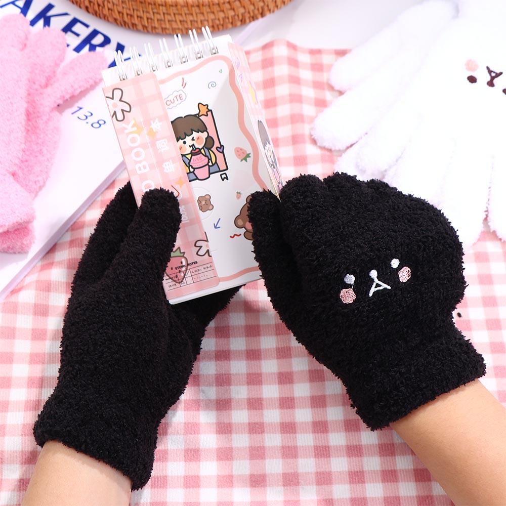 Gloves Bear Knitted Gloves Gloves Female Gloves Wool Mittens Full Finger Gloves