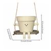 Decorative Swing Face Planter with Jute Ropes and Charming Character Pot for