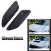 2Pcs Glossy Black ABS Car Air Flow Intake Hood Scoop Vent Bonnet Cover Universal
