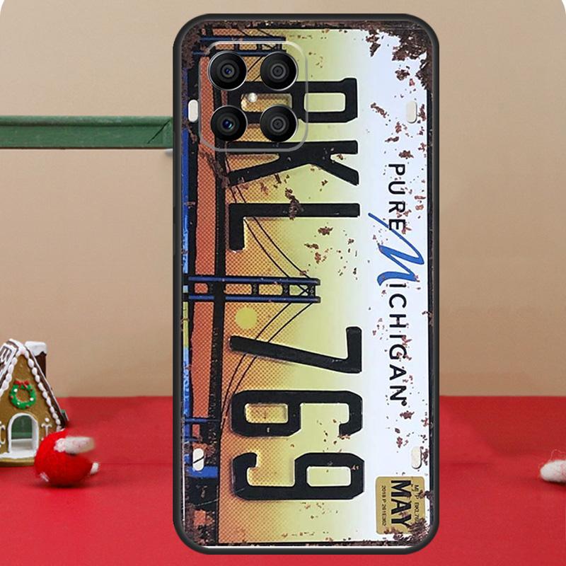 Retro Funny License Plate Case For Honor Magic 6 7 8 Pro Honor 400 200 70 90 Lite X8c X8b X9a X9b X9c X9d Win RT Cover