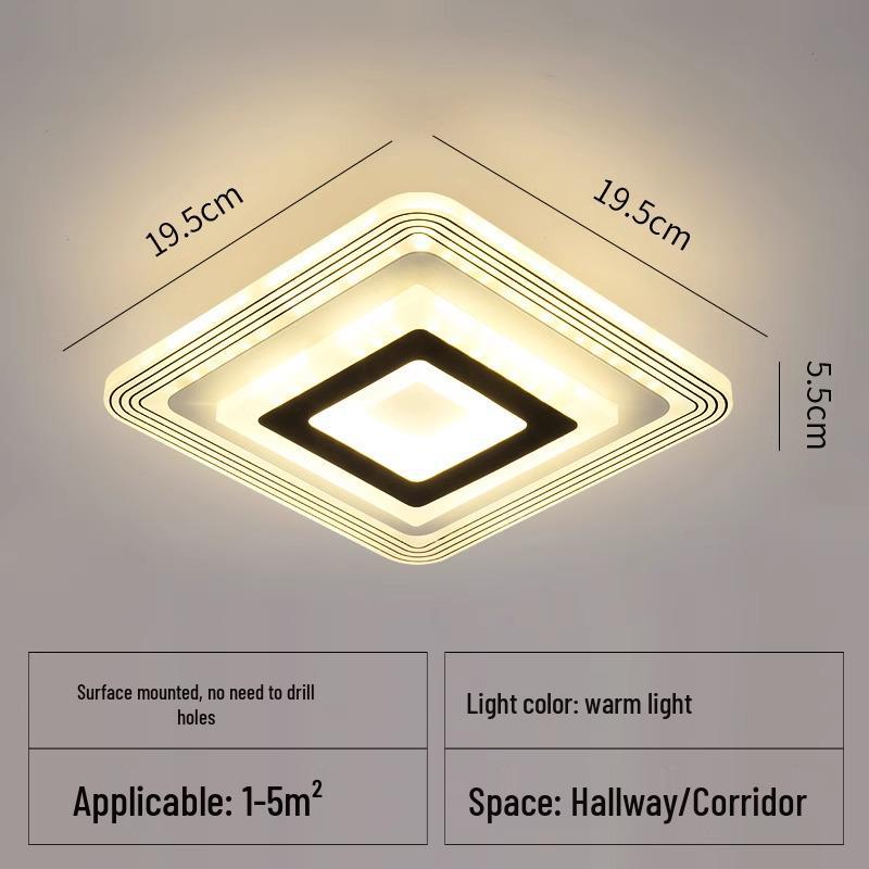 LED Ceiling Light for Hallway, Entrance, or Balcony - Round Surface Mounted Design