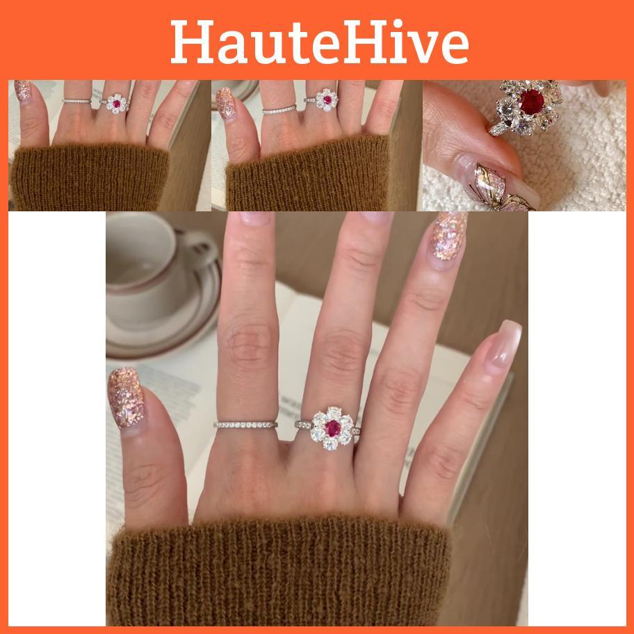 Delicate Open Adjustable Flower Ring Crafted From Copper For Chic Summer Fashion Style