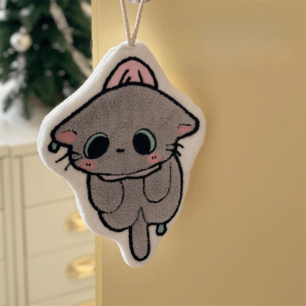 

Милое кошачье полотенце для рук Мягкая мочалка Носовой платок для ванной комнаты Новый Кухня