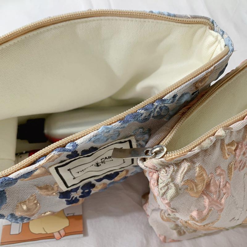 Meier Women's clutch bag cosmetic bag cloth bag handbag bubble cloth three-dimensional jacquard cosmetics bag