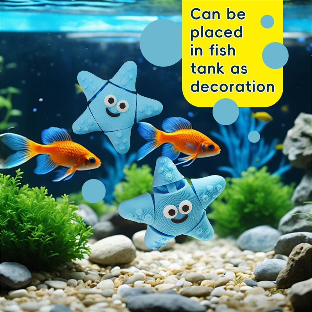3D Printed Portable Maritime Animal Toys, Sea Star Pocket Pet, Personalized Creative Decompression Toys