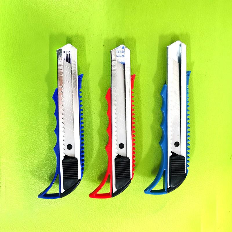 Large Stainless Steel Utility & Wallpaper Knife with Holder - Industrial Paper Cutter & Unboxing Tool