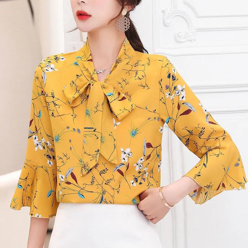

Spring/Summer 2021 Women s Chiffon Bell Sleeve Top - Slim Fit XXL