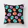 Black Grey Skull Face Living Room Decor Pillowcase Car Halloween Sofa Cushion Cover