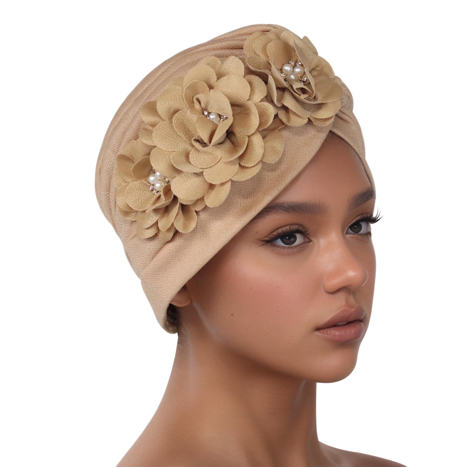 

Африканский традиционный мусульманский пуловер с аппликацией, хиджаб-шапка One Size хаки