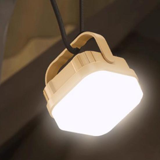 Outdoor Camping Lantern Light Waterproof Solar USB Rechargeable Square Light 3 Modes Adjustable Ultra Bright Hiking Tent Hanging Emergency Lamp