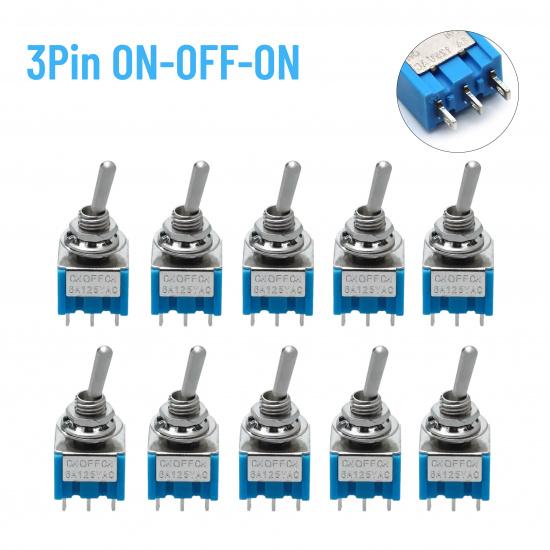 Miniature Toggle Switches Mini ON-OFF-ON / ON-ON 3/6 Pin MTS-102 103 202 203
