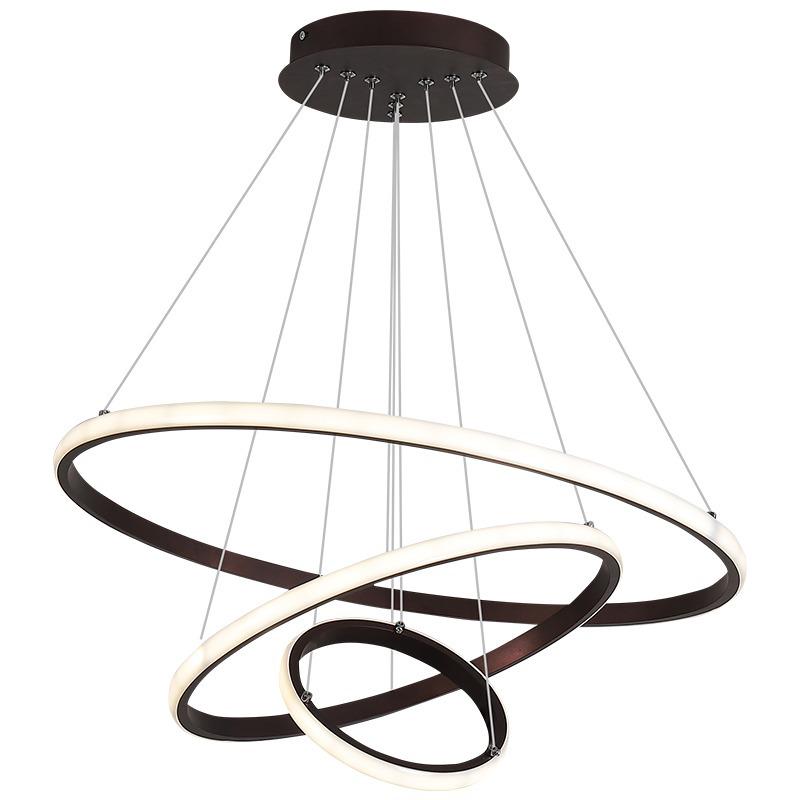Nordic Modern Three Ring Chandelier for Dining or Bedroom