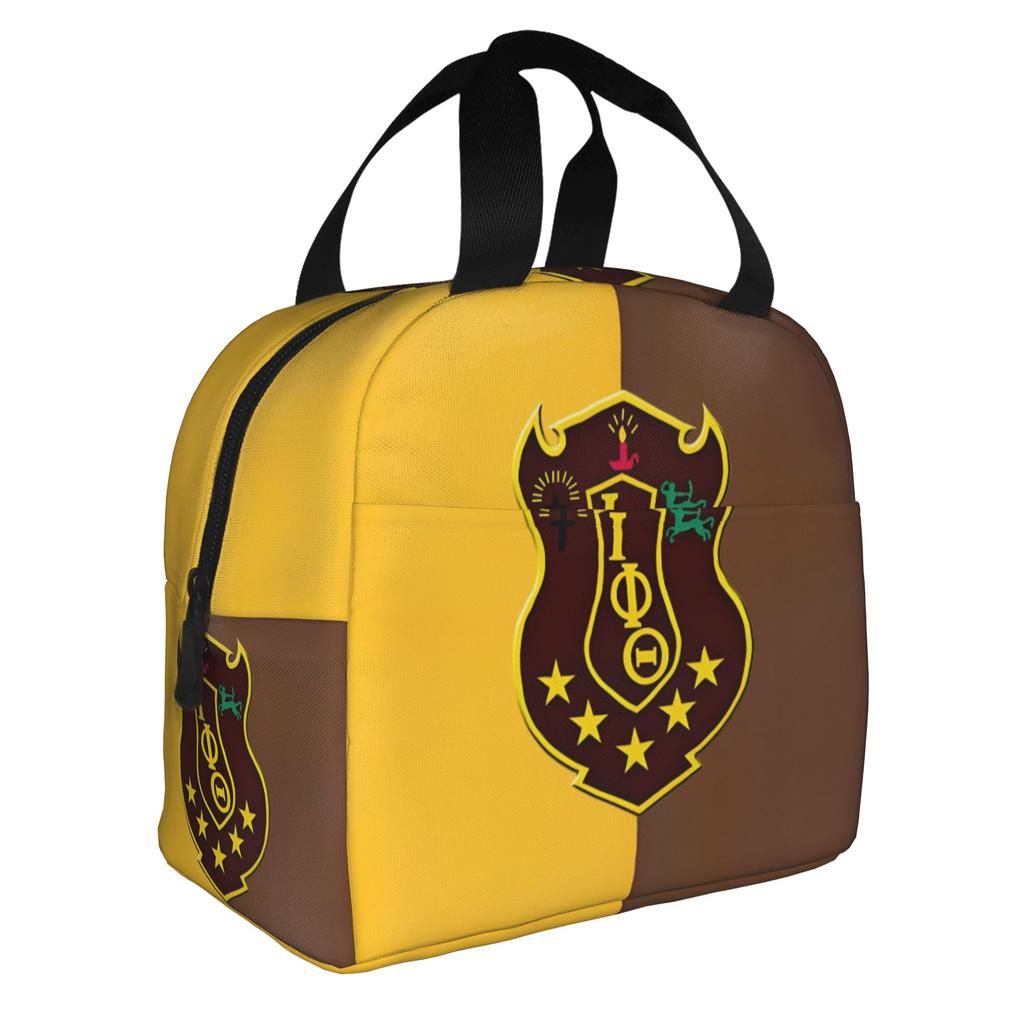 IPT Checkered Plaid African American Fraternity Insulated Lunch Bag for Portable Iota Phi Theta 1963 Thermal Cooler Bento Box