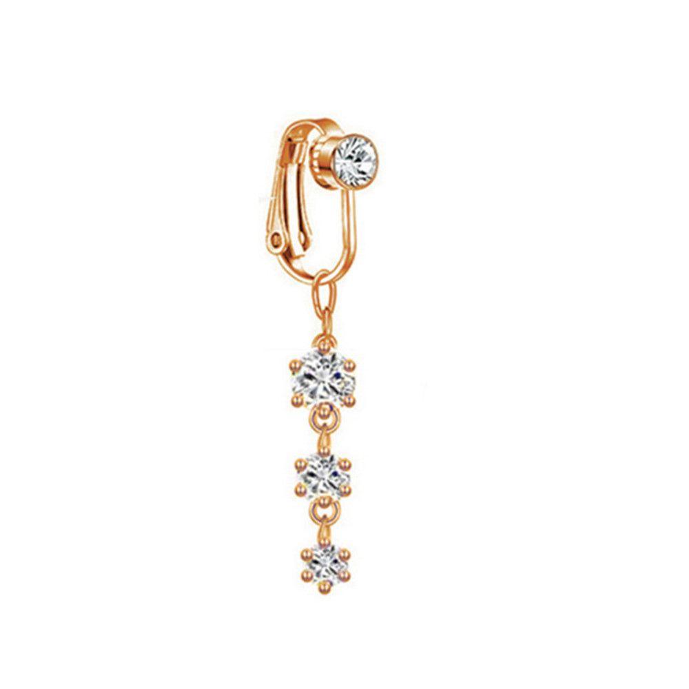 Falscher Fake Bauch Schmetterling Fake Bauchnabelpiercing Herz Clip-On Bauchnabel Fake Piercing Mond Stern Blätter Knorpel Ohrring Clip