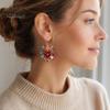 Lightweight Comfortable Earrings 1 Pair Faux Crystal Heart Earrings, Red Baroque Drop Earring, Attention To Detail Large Dangle Victoria Halloween