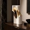 Vase with Sculptural Waist Section Luxury Freestanding Flower doubleTone for Living Room,