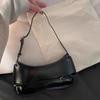 1Pc French Niche Design Cowhide Shoulder Handbag Women's High-End Party Red Wedding Bag Fashion Handheld Underarm Bag