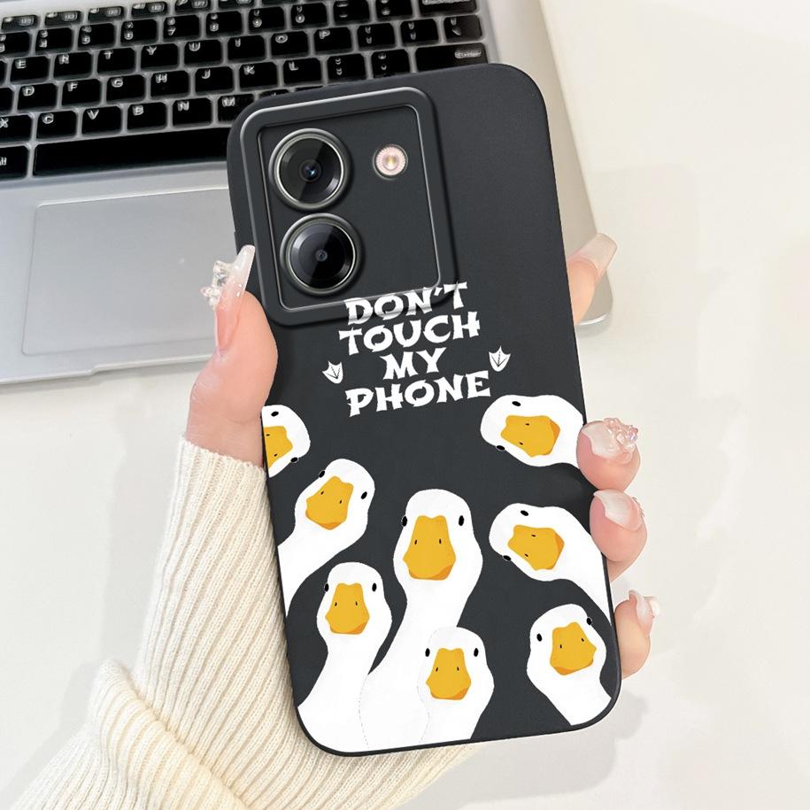 For Xiaomi Poco M7 Pro 5G Case Popular Flower Rabbit Duck Soft Liquid Silicone Cover For Xiaomi Poco M7Pro Capa 2409FPCC4G Coque