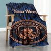 Manchester City Customize Your Name Blanket Gift Personalized Blanket Ultra-Soft Suitable for Bed Livingroom Chair Office Chair